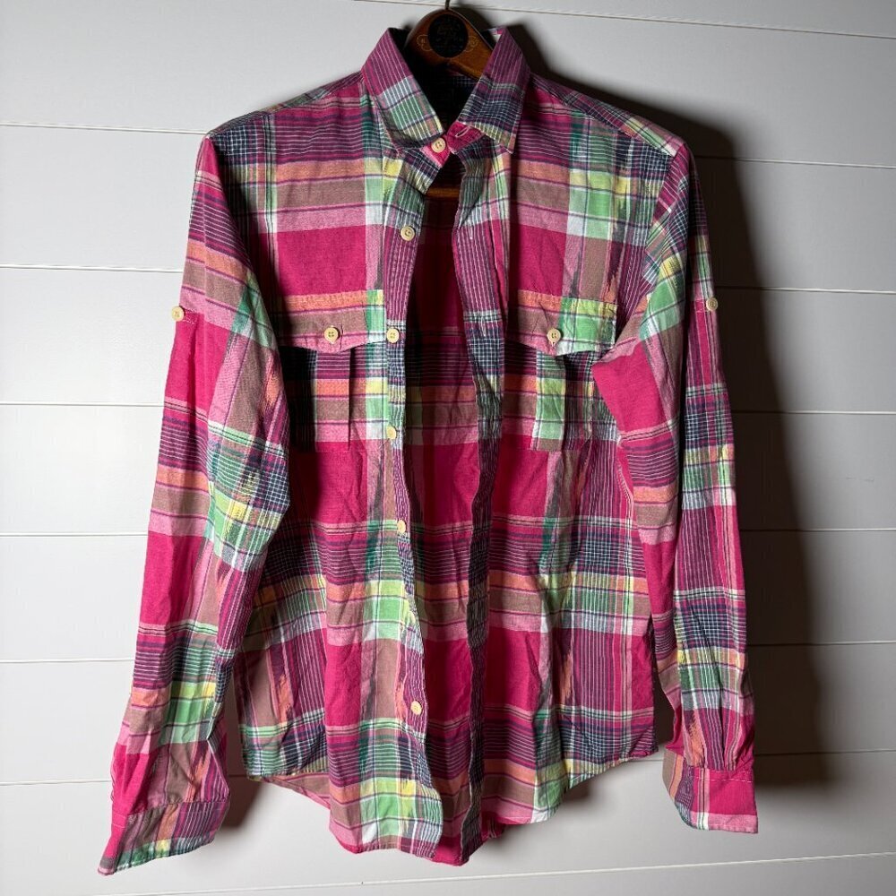 Polo Ralph Lauren Work Shirt Pockets Front Pink, Green,... Size Medium